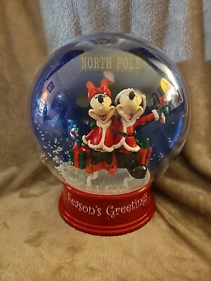 Mickey And Minnie Gemmy Industries  CHRISTMAS GLOBE READ ISSUES BELOW  • $26.99