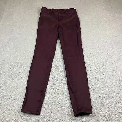 J Brand Jeans Womens 27 Dark Plum Mid Rise Skinny Leg Jegging Stretch Denim • $12.27