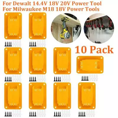 10Pack Tool Mount Holder Hanger For Dewalt 20V Milwaukee M18 18V Electric Drill • $26.90