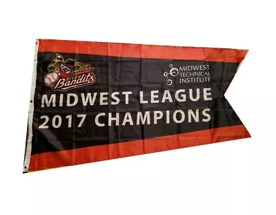 Quad City River Bandits 2017 Midwest League Champions SGA Banner Flag • $12.99