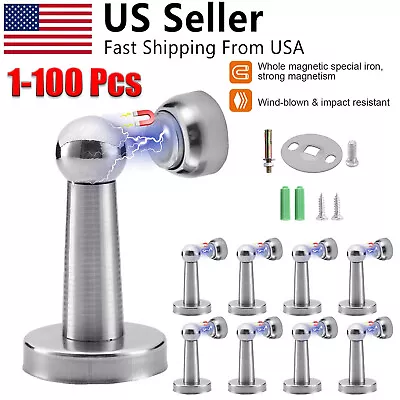 Magnetic Door Stop Holder Home Safety Stopper Guard Office Fitting Screws Catch • $109.99