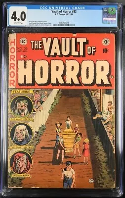 Vault Of Horror 33 CGC 4.0 Johnny Craig Cover E.C. Comics 1953 • $321.99