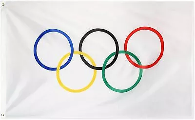 5ft X 3ft 2020 Tokyo Brazil Summer Olympics 5 Ring Flags Sport Events Support B • £5.81