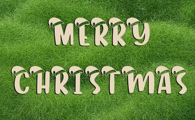 MERRY CHRISTMAS MDF Wood Letters Laser Cut Custom Wooden Names Price/ Letter • $13