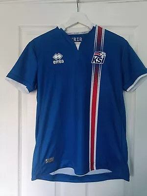 Iceland Football Shirt Euro 2016 Mens Size Small Errea • £24.99