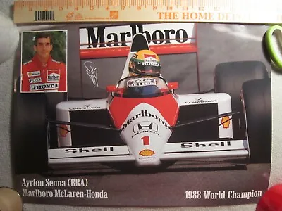 MARLBORO FORMULA ONE DRIVER POSTERS / Ayrton Senna. RARE!!!!!!!  7 Of Them! • $98