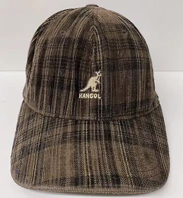 Kangol Hat Cap Fitted Mens Small/Medium Mackinaw Plaid Corduroy Flex Fit • $35