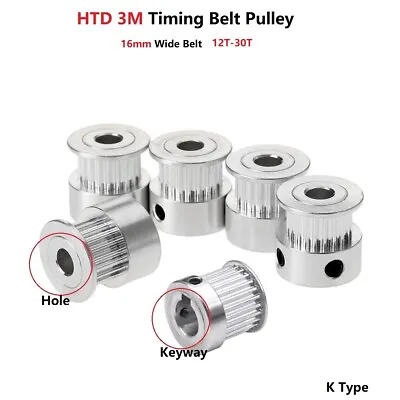 HTD 3M Timing Belt Pulley 12 - 30 Tooth Multiple Bore Choice For CNC Step Motor • $5.93