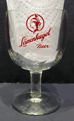 Vintage Leinenkugel Beer Goblet/schooner -  Chippewa Falls - Maiden Logo • $16.99