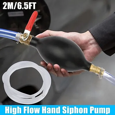 Portable Gas Transfer Siphon Pump Gasoline Hose Oil Water Fuel Petrol Hand Pump • $9.45