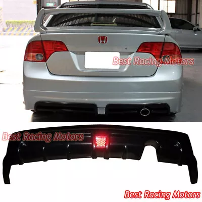 For 2006-2011 Honda Civic 4dr Mu-gen RR Style Rear Bumper Lip (ABS) • $209.99