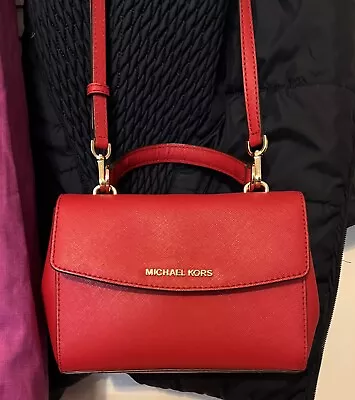 Michael Kors Small Crossbody / Clutch Shoulder Bag In Firetruck Red • $39.99