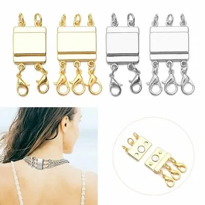 £4.87 • Buy Magnetic Necklace Clasp Multi Strands Clasps Magnetic Necklace Connector