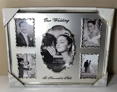 Malden Our Wedding To Have And To Hold Silver Photo Frame 5 Openings Picture • $14.99