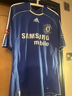 Chelsea FC Football Shirt FA Cup Final 2007 Size LARGE • £41