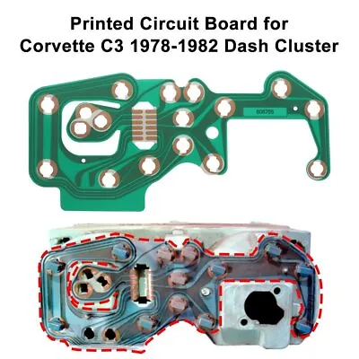 For Corvette C3 1978-1982 Dash Cluster Printed Circuit Board 25023577 • £32.40