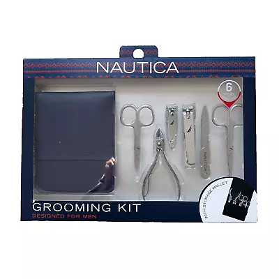 Nautica Mens Manicure 6pcs Tool Set With Travel Case • $12.99