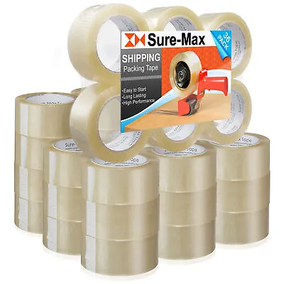 36 Rolls Carton Sealing Clear Packing Tape Box Shipping- 1.8 Mil 2  X 110 Yards • $54.99