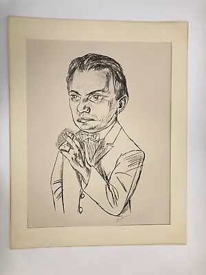 Max Beckmann (1884-1950) Lithograph “Portrait Of Dr Heinrich Simon  1922 Ed 50 • $4500