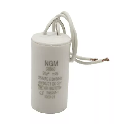 CBB60 Capacitor 250VAC 20UF MFD For Motor Run 2 Wires Metallized Polypropylene • $9.99