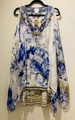 $129 • Buy Camilla Kaftan St Germain Layer Dress One Size Silk EUC