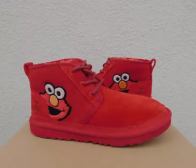 UGG X SESAME STREET ELMO NEUMEL ANKLE BOOTS KIDS SIZE US 2/ EUR 33.5 ~NEW • $99.95