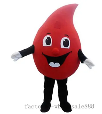 Red Drop Of Blood Mascot Costume Christmas Party Dress Adult Size • £214.38