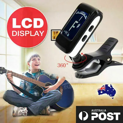$21.88 • Buy Chromatic Guitar Tuner Violin Ukulele Bass LCD Electronic Digital Clip On AU