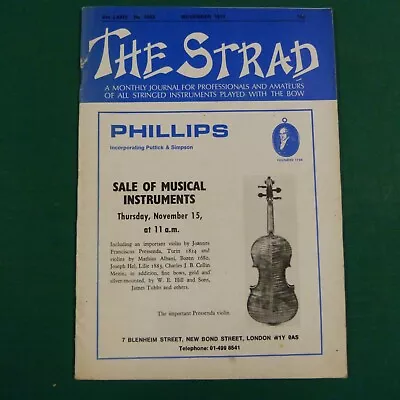 The Strad Magazine Nov  1973  Vincenzo Rugeri Cremona 1730 Violin / Bert Smith • $8.84