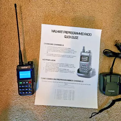 Walmart Walkie Talkie-Programmed To Work W/ Motorola RDM2070D Two Way Radio • $42.99