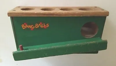 Game Bang Balls Toy Wood Tin Green Hammer Arcade Hammer NO BALLS Vintage  • $8.99