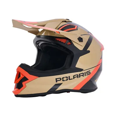 Polaris Tenacity 4.0 Helmet Lightweight Ventilated Quick Release Clip Orange/Tan • $139.99