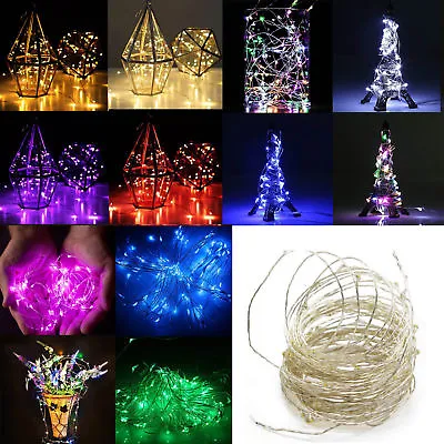 LED String Battery USB 12V Copper Wire Fairy Lights Xmas Party Fairy Decor Lamp • £2.95
