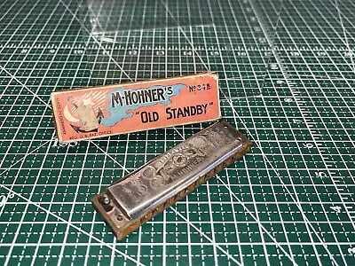 Vintage M Hohner Old Standby No.34 Harmonica Made In Germany With Box • $24