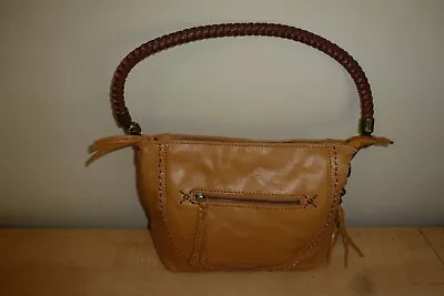 The SAK Light Brown Leather Shoulder / Crossbody Purse • $14.99