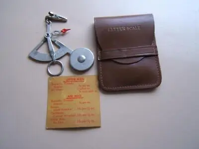 Vintage Miniature Postal Scales W/ Leather Case • $14.99