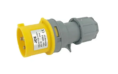 JCE 32 Amp 3 Pin Yellow Trailing Plug 110V IP44. • £9.07