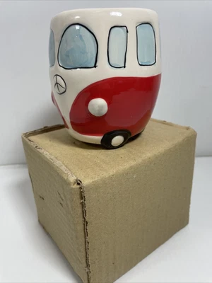 $16.99 • Buy Bus Volkswagen Mug CamperVan Coffee Cup Tea Red White VW Ceramic