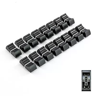 MIXER SLIDER Fader Knobs 4mm Fit - Black X 16 • £9.95