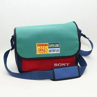 $69.99 • Buy Vintage Sony Green Video Camera Bag Camcorder Carrying Case Stamina InfoLithium