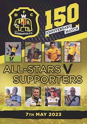 £2 • Buy Dumbarton FC 150th Anniversary Match Programme - All Stars Vs Supporters