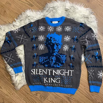 Game Of Thrones Ugly Christmas Men's Sz M Silent Night King Sweater Pullover J2 • $29.95
