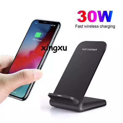 £10.99 • Buy 30W Qi Fast Wireless Charger Stand Dock Fr Apple IPhone 11 12 13 14 Pro Max Mini