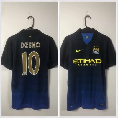 Dzeko #10 Manchester City 2014/15 Small Away Football Shirt Nike Excellent Condi • $87.03