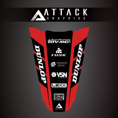 Attack Graphics Renegade Rear Fender Decal Red For HONDA CRF450R 2002-2004 • $21.27