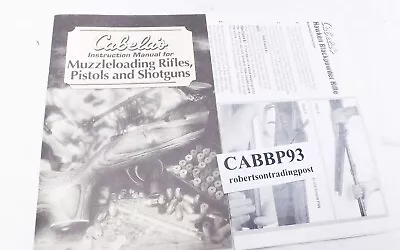Cabela’s Instruction Manual For Muzzleloaders 1993 With Hawken Insert Exc • $19