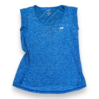 Marika Strappy Back Tank Top Size Small Blue Pullover Round Neck Activewear • $16