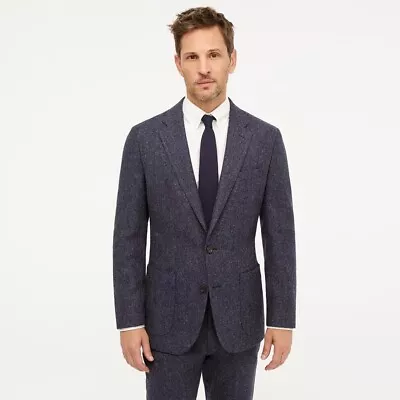 J. CREW Ludlow Slim-Fit Unstructured Blazer English Wool-Cotton Herringbone 42R • $74.99