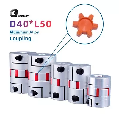 D40 L50mm Flexible Spider Shaft Coupling CNC Stepper Motor Coupler Hole 6mm~22mm • $9.49