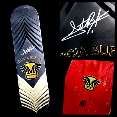  Leticia Bufoni Signed Monarch Project Horus Gold Skateboard 8  Autograph Deck  • $152.99